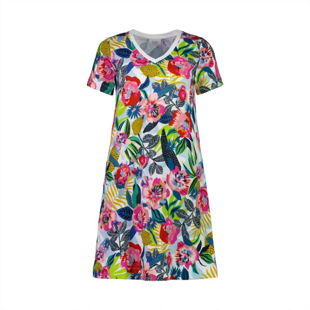 NEW FOIL women's knowing v and knowing u cotton dress in plant life